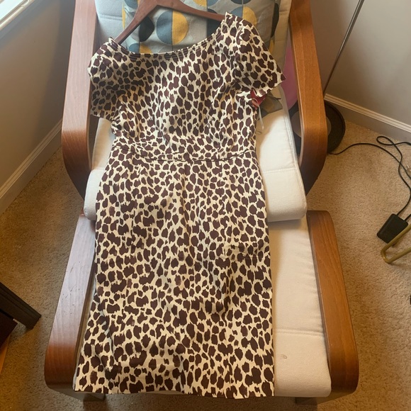 Petite VBack Dress Giraffe Printed BiStretchCotton - Picture 4 of 7